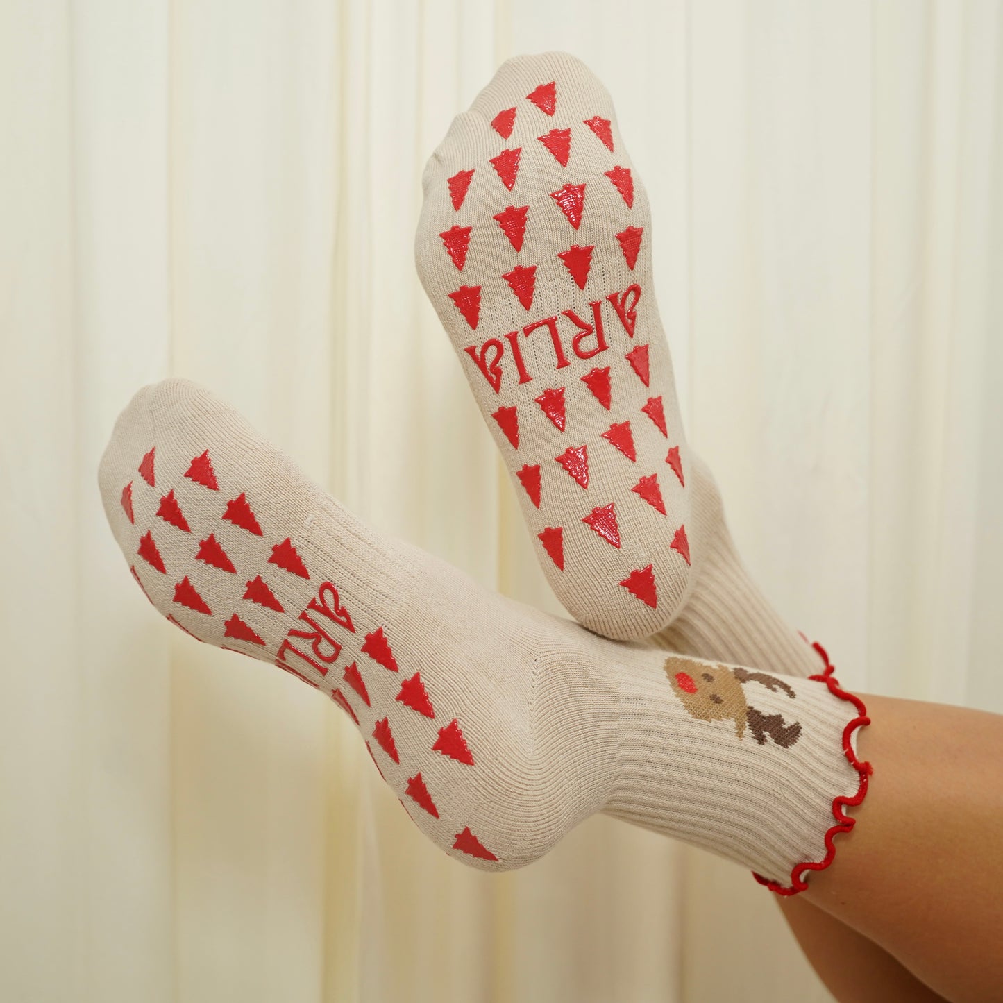 Rénszarvas Pilates Zokni