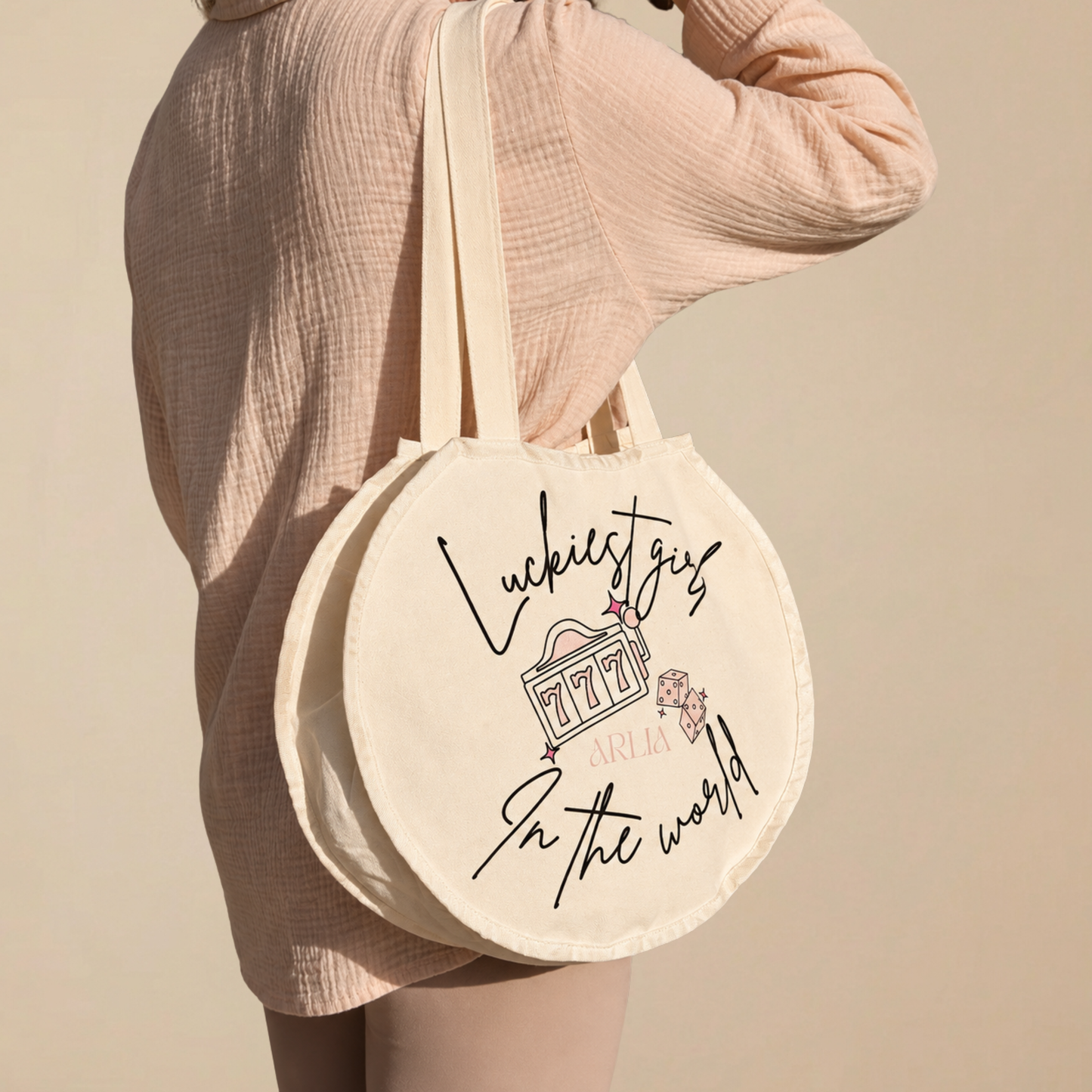 Arlia „Luckiest Girl in the World” Tote Bag🍀